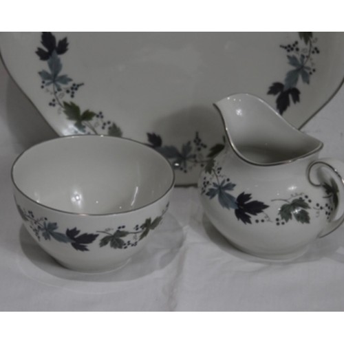 284 - ROYAL DOULTON BURGUNDY DINNER SERVICE