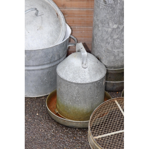 86 - QUANTITY OF GALVANISED ITEMS