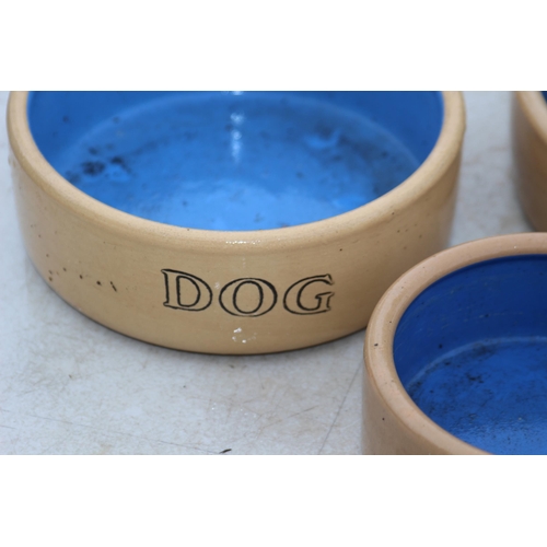 103 - 3 X DOG BOWLS