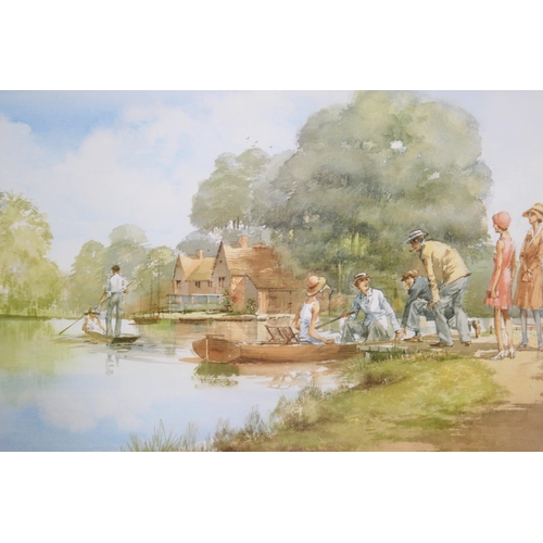 170 - 2 X BOATING SCENE PRINTS 
60 X 78CM