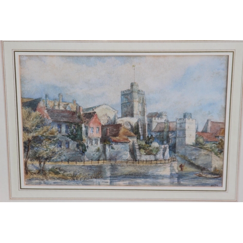 172 - SIGNED VILLAGE SCENE WATERCOLOUR