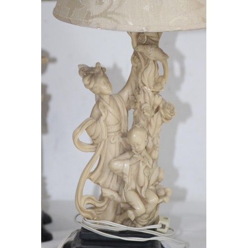 209 - PAIR OF ORIENTAL FIGURED LAMPS
49CM