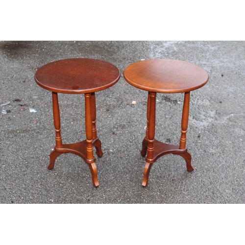 37 - PAIR OF DARKWOOD SIDE LAMP TABLES
57 X 40CM