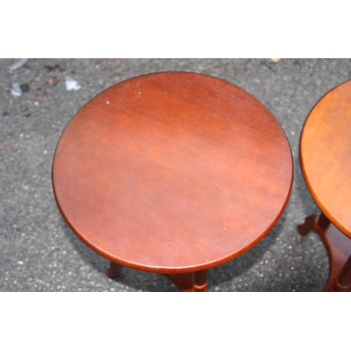 37 - PAIR OF DARKWOOD SIDE LAMP TABLES
57 X 40CM