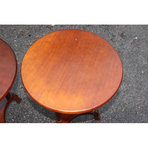 37 - PAIR OF DARKWOOD SIDE LAMP TABLES
57 X 40CM