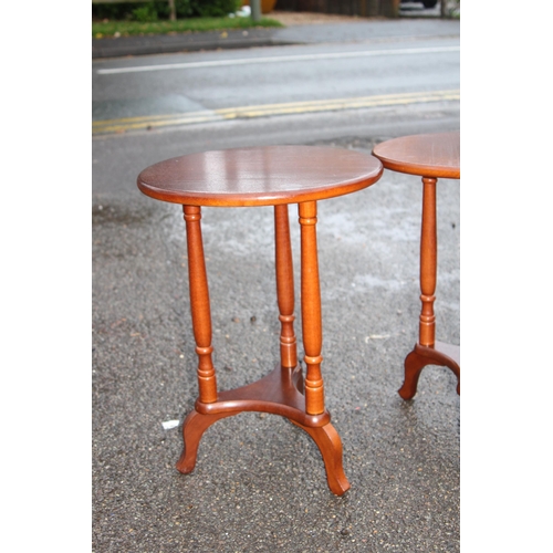 37 - PAIR OF DARKWOOD SIDE LAMP TABLES
57 X 40CM