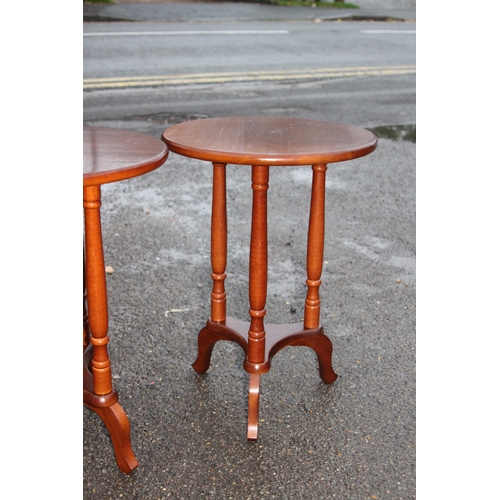 37 - PAIR OF DARKWOOD SIDE LAMP TABLES
57 X 40CM