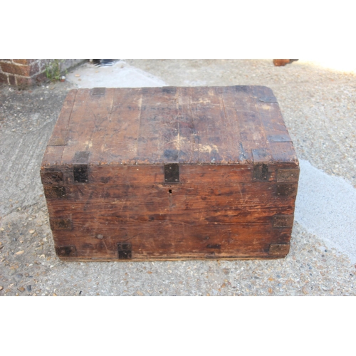 49 - ANTIQUE TRUNK 
87 X 63 X 46CM