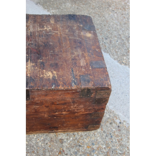 49 - ANTIQUE TRUNK 
87 X 63 X 46CM