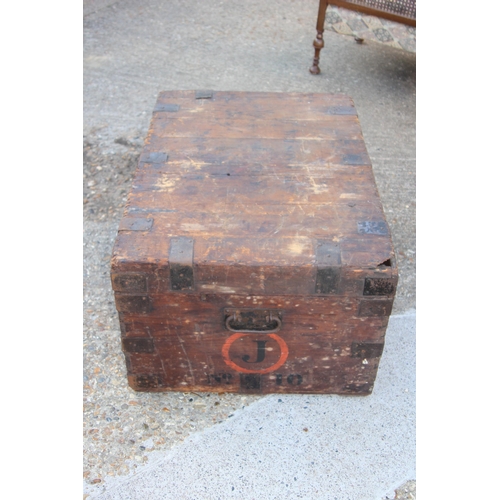 49 - ANTIQUE TRUNK 
87 X 63 X 46CM