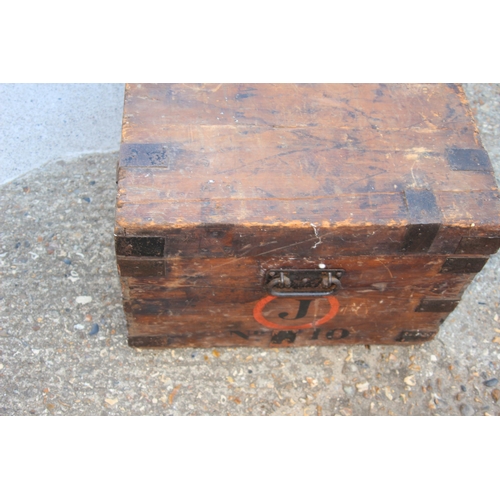 49 - ANTIQUE TRUNK 
87 X 63 X 46CM