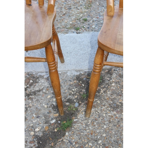 51 - 6 X PINE FARMHOUSE CHAIRS INCLUDING 2 CARVERS
57 X 47 X 91CM