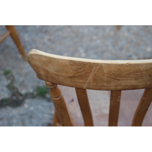 51 - 6 X PINE FARMHOUSE CHAIRS INCLUDING 2 CARVERS
57 X 47 X 91CM