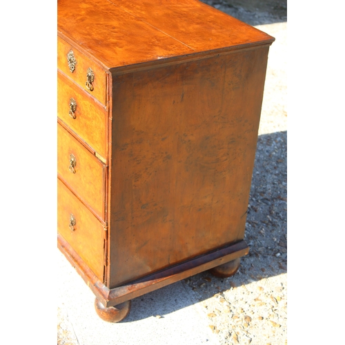 60 - ANTIQUE WILLIAM AND MARY CHEST OF 2/3 DRAWERS 
87 X 50 X 80CM