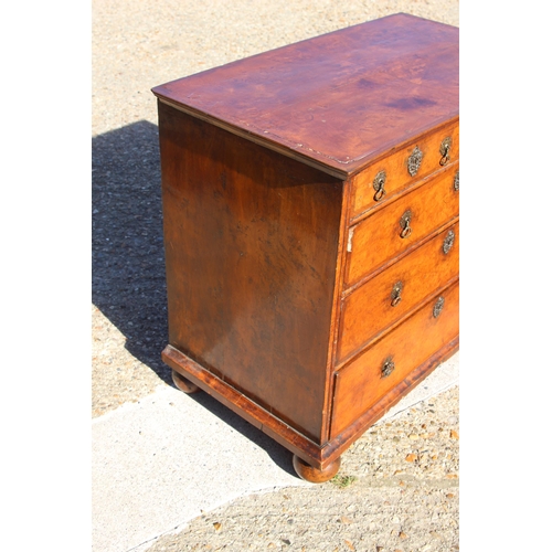 60 - ANTIQUE WILLIAM AND MARY CHEST OF 2/3 DRAWERS 
87 X 50 X 80CM