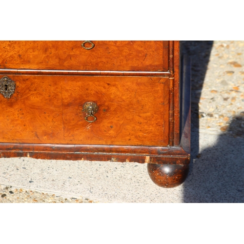 60 - ANTIQUE WILLIAM AND MARY CHEST OF 2/3 DRAWERS 
87 X 50 X 80CM