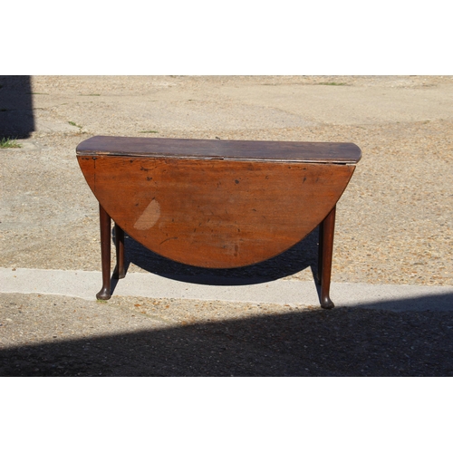 61 - EDWARDIAN DROP LEAF TABLE 
145 X 132 X 72CM