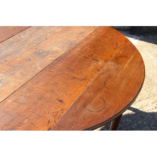 61 - EDWARDIAN DROP LEAF TABLE 
145 X 132 X 72CM