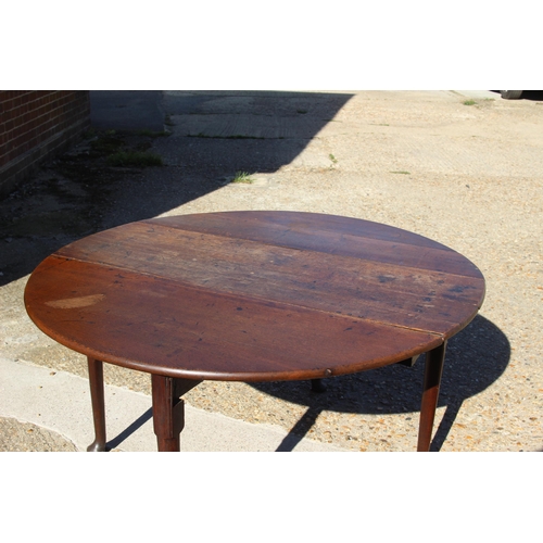 61 - EDWARDIAN DROP LEAF TABLE 
145 X 132 X 72CM