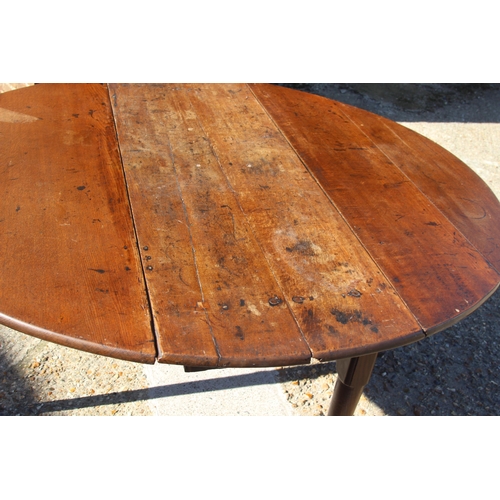 61 - EDWARDIAN DROP LEAF TABLE 
145 X 132 X 72CM