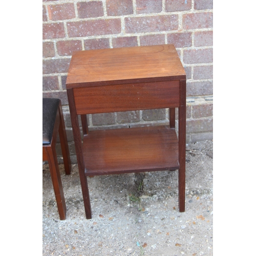 62 - RETRO CHIPPY TELEPHONE TABLE AND SIDE TABLE 
86 X 38 X 57CM