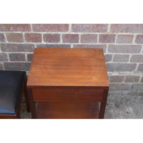 62 - RETRO CHIPPY TELEPHONE TABLE AND SIDE TABLE 
86 X 38 X 57CM