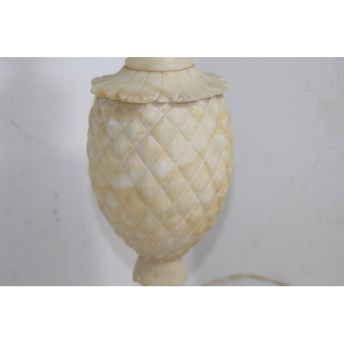 191 - STONE PINEAPPLE LAMP 46CM