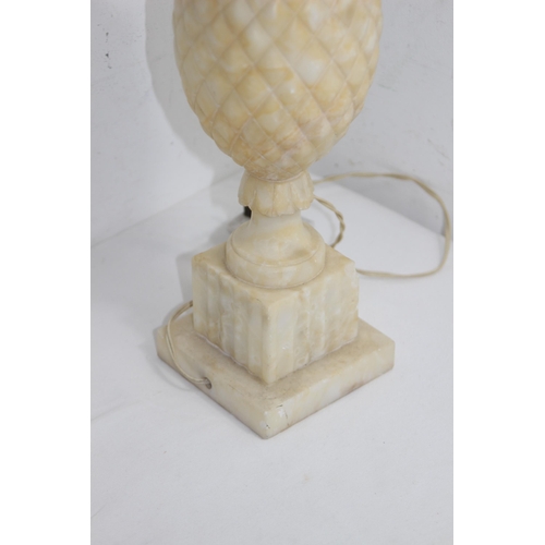 191 - STONE PINEAPPLE LAMP 46CM