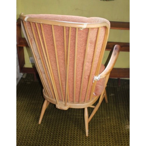 75 - RETRO ERCOL WINDSOR ARMCHAIR - REPAIR TO ARM
72 X 66 X 102CM