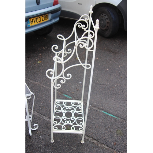 113 - 3 X METAL AND GLASS GARDEN FURNITURE
107 X 44CM