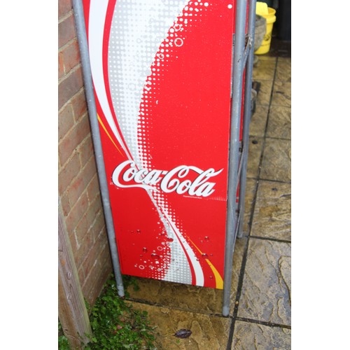 114 - VINTAGE COKE A COLA STAND 
140 X 47 X 44CM