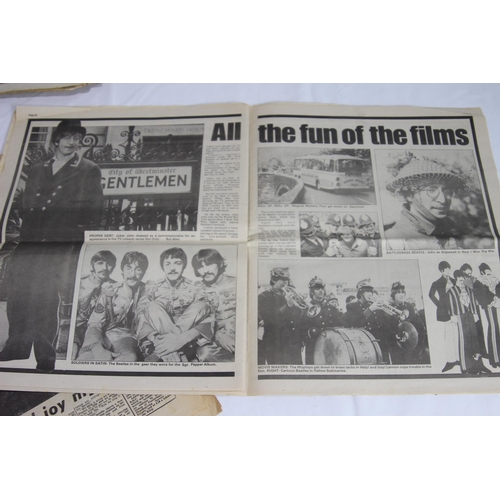 325 - SELECTION OF EPHEMERA RELATING TO THE BEATLES, JOHN LENNON, VE DAY, STATE FUNERAL OF WINSTON CHURCHI... 