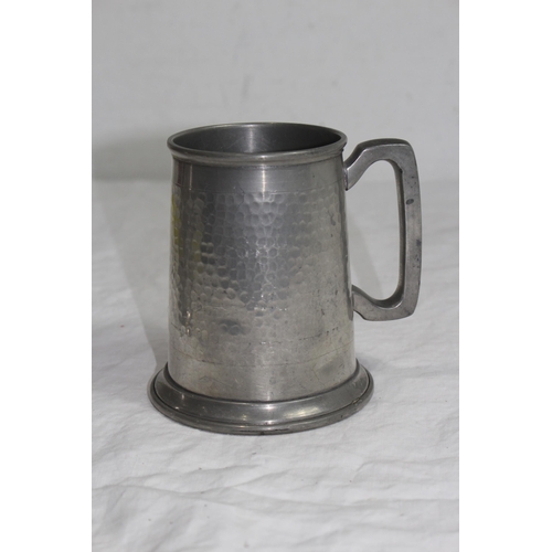 308 - QUANTITY OF PEWTER TANKARDS x5