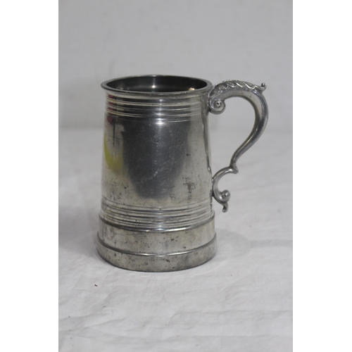 308 - QUANTITY OF PEWTER TANKARDS x5