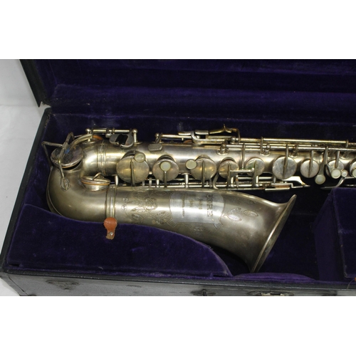 316 - VINTAGE DORE PARIS 242 CASED SAXOPHONE