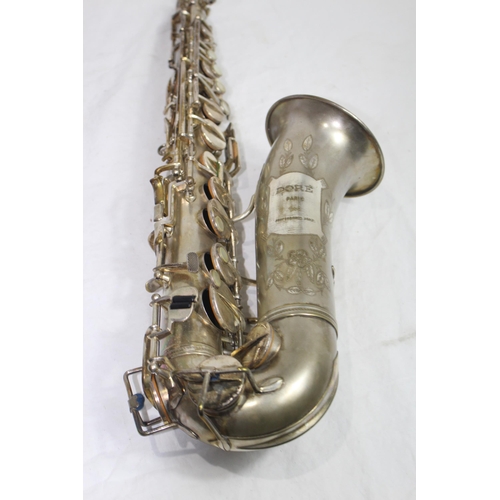 316 - VINTAGE DORE PARIS 242 CASED SAXOPHONE