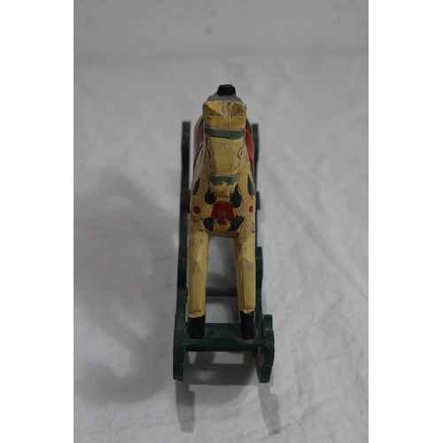 557 - 2 X TOY WOODEN ROCKING HORSES