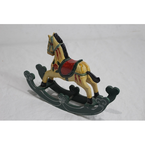 557 - 2 X TOY WOODEN ROCKING HORSES