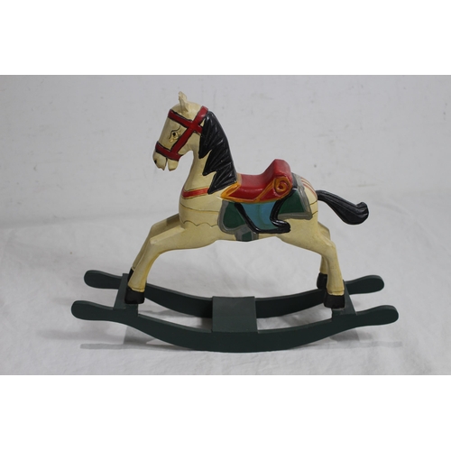 557 - 2 X TOY WOODEN ROCKING HORSES