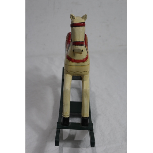 557 - 2 X TOY WOODEN ROCKING HORSES