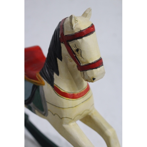 557 - 2 X TOY WOODEN ROCKING HORSES