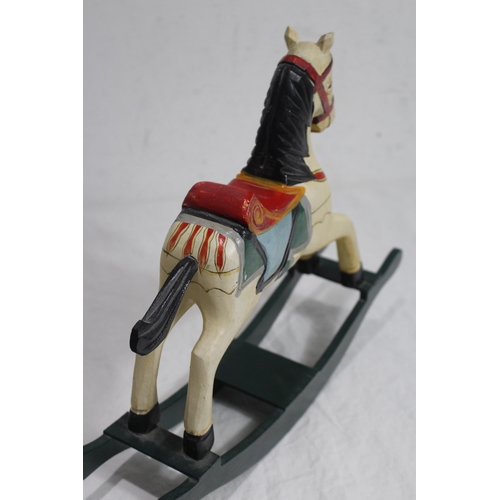 557 - 2 X TOY WOODEN ROCKING HORSES