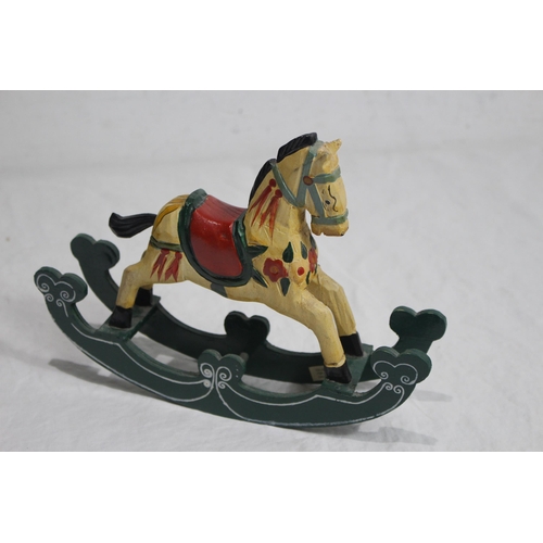 557 - 2 X TOY WOODEN ROCKING HORSES