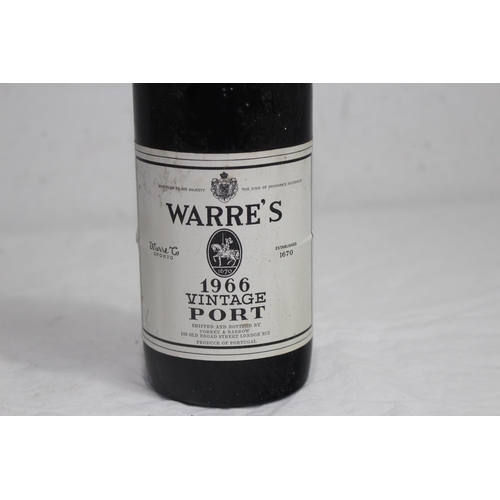 684 - BOTTLE OF VINTAGE WARRE'S 1966 PORT