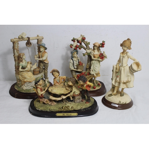 242 - 4 X FIGURINES INCLUDING CAPODIMONTE AND DAVINCI
28CM