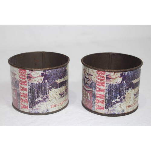 331 - 2 X RETRO COWBOY TIN CUPS