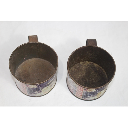 331 - 2 X RETRO COWBOY TIN CUPS