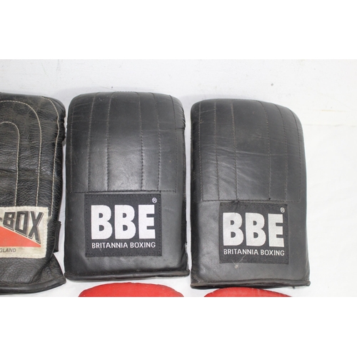 339 - 4 PAIRS OF VINTAGE BOXING GLOVES