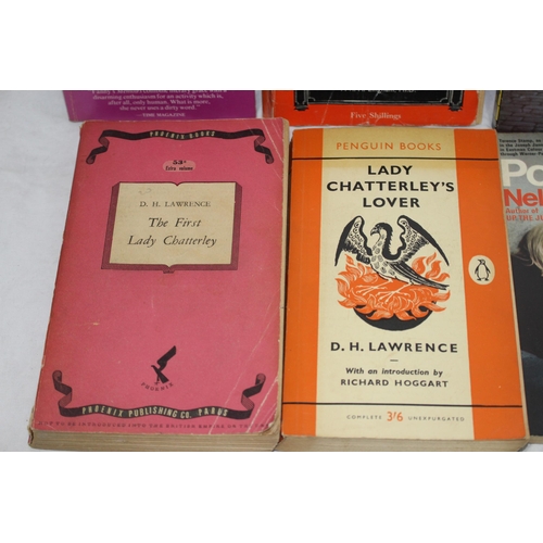 345 - QUANTITY OF EARLY RISQUE NOVELS INCLUDING LADY CHATTERLEY AND FANNY HILL