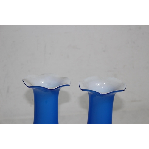 779 - PAIR OF BLUE MURANO VASES
21cm